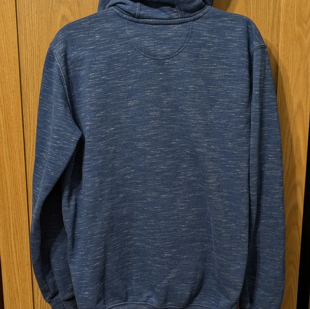 Carhartt Heathered Blue Hoodie with Cream Logo - Picture 4 of 5